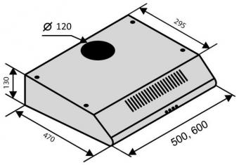 Витяжка VENTOLUX PARMA 50 INOX: 5