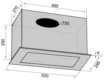 Витяжка VENTOLUX PUNTO 52 BG (1200) TRC SQL MM: 5