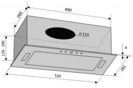 Витяжка VENTOLUX PUNTO 520/279 BG (700) PB: 5