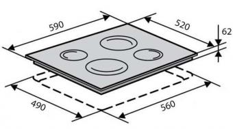Варильна поверхня електрична VENTOLUX HV 65 TC: 3
