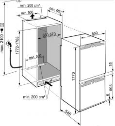 Вбудований холодильник LIEBHERR ICBNd 5163: 5