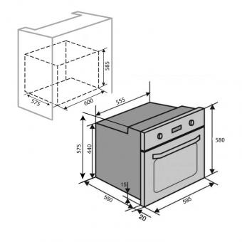 Духова шафа електрична VENTOLUX ATLANTA 6 MT (BK): 3