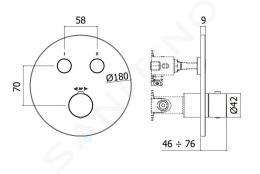 Змішувач для душу із термостатом PAFFONI Compact box CPT018NO: 2