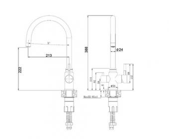 Змішувач для кухні FABIANO SKFC 90 ST Cream 8232.401.1132: 2