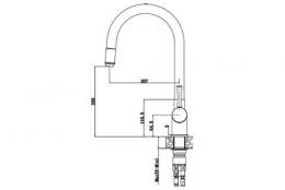 Змішувач для кухні FABIANO FKM 47P SS Cream 8232.401.0242: 2