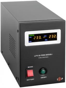 ДБЖ з правильною синусоїдою LogicPower LPY-B-PSW-800VA+(560Вт) 5A/15A,12V: 2