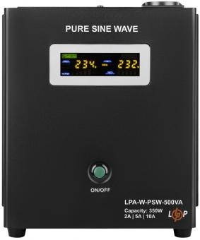 ДБЖ з правильною синусоїдою LogicPower LPA-W-PSW-500VA(350Вт) 2A/5A/10A, 12V: 2
