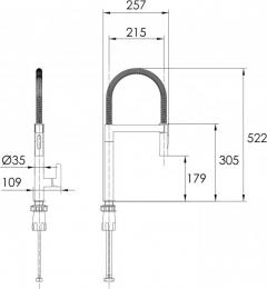 Змішувач для кухні IMPRESE PIVOT SS f03408501SB: 2