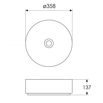 Умивальник накладний IMPRESE i11102MB: 2