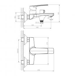 Змішувач для ванни IMPRESE KAMPA 10285: 2