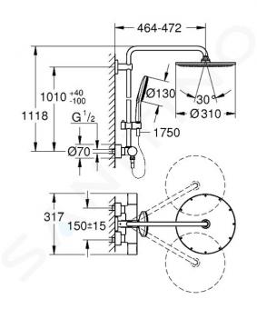 Душова система GROHE EUPHORIA 27966001: 3