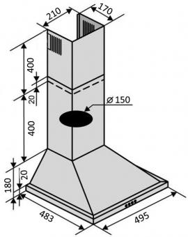 Витяжка VENTOLUX LIDO 50 BR (700): 5