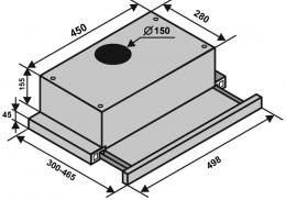 Витяжка VENTOLUX GARDA 50 BK (700) LED: 4