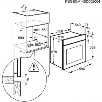 Духова шафа електрична Electrolux EOF3H40BW: 2