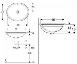 Умивальник GEBERIT VariForm 500.753.01.2: 2