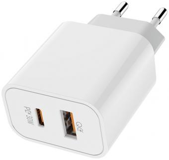 Мережевий зарядний пристрій ColorWay Power Delivery Port PPS USB (Type-C PD + USB QC3.0) (30W) white (CW-CHS037PD-WT): 1