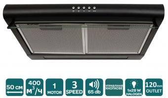 Витяжка VENTOLUX ROMA 50 BK LUX: 2