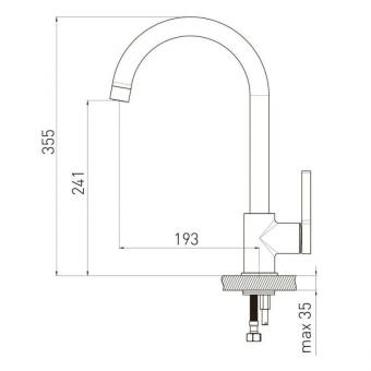 Змішувач для кухні VOLLE MORA cromo+oro 1537.110122: 2