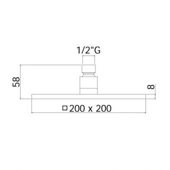 Верхній душ PAFFONI New Syncro ZSOF075CR: 2