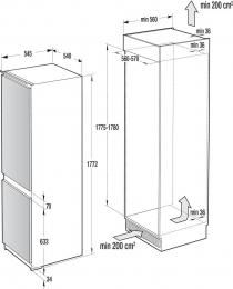 Вбудований холодильник Gorenje NRKI418FE0: 4