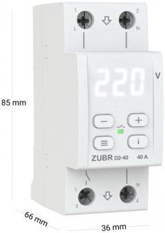 Реле напруги однофазне на 2 модулі ZUBR D2-40 (4820120221682): 3