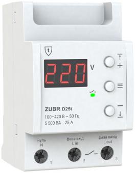 Реле напруги однофазне на 3 модулі ZUBR D25t (4820120220449): 1