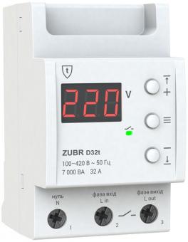 Реле напруги однофазне на 3 модулі ZUBR D32t (4820120220456): 1