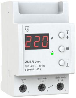 Реле напруги однофазне на 3 модулі ZUBR D40t (4820120220463): 1