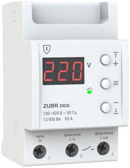 Реле напруги однофазне на 3 модулі ZUBR D63t (4820120220487): 1