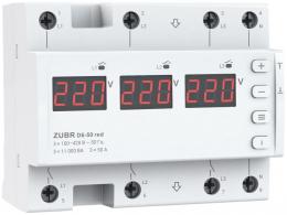 Реле напруги з двома режимами роботи на 6 модулів ZUBR D6-50 red (4820120222146): 1