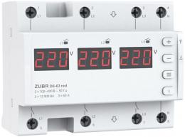 Реле напруги з двома режимами роботи на 6 модулів ZUBR D6-63 red (4820120222153): 1