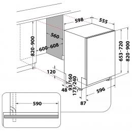 Вбудована посудомийна машина WHIRLPOOL W8IHT58T: 5