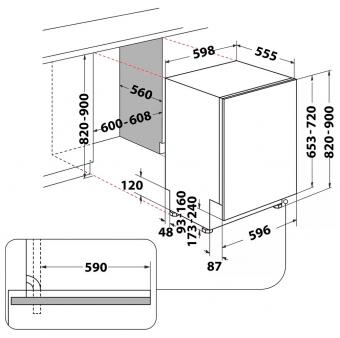 Вбудована посудомийна машина WHIRLPOOL W8IHT58T: 5