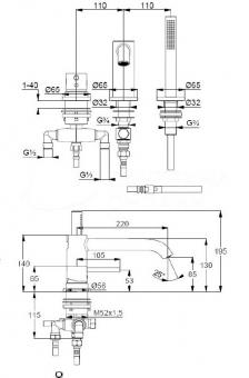 Змішувач для ванни KLUDI BOZZ 384480576: 2