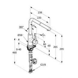 Змішувач для кухні KLUDI L-INE S 408513975: 2