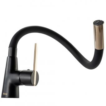Змішувач для кухні Rea ICON black/l.gold REA-B5682: 2