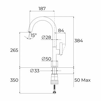 Змішувач для мийки TEKA OVAL 915 Black 116030065: 2