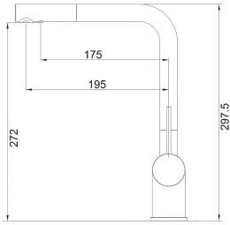 Змішувач для кухні Fabiano FKM 3112 SS Nano Graphite 8231.401.1130: 2