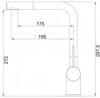 Змішувач для кухні Fabiano FKM 3112 SS Nano Graphite 8231.401.1130: 2