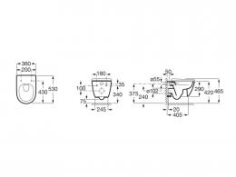 Унітаз підвісний ROCA ONA Rimless A34H688000 із сидінням soft slim: 2