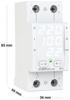 Реле мультифункціональне однофазне на 2 модулі ZUBR MF2-40 (4820120222573): 2