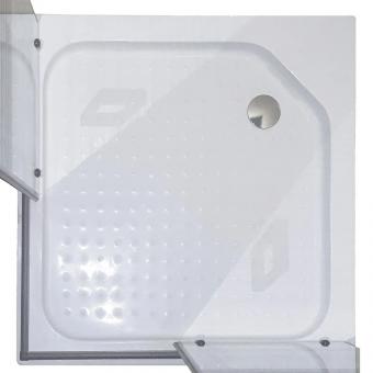 Душова кабіна KO&PO 900х900х1900 профіль чорний, матове скло SB-1 C15386: 3