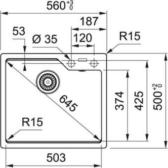 Мийка FRANKE UBG 610-56 сірий камінь 114.0701.788: 2