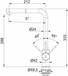 Змішувач для кухні FRANKE SIRIUS онікс 115.0668.279: 2