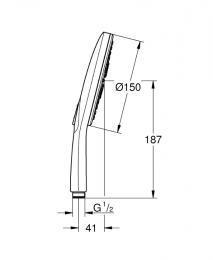 Ручний душ GROHE Rainshower SmartActive 150 26553000: 4