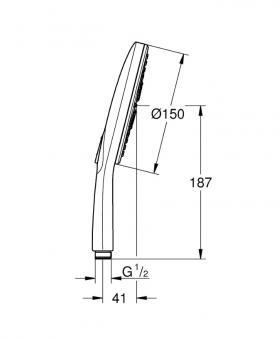 Ручний душ GROHE Rainshower SmartActive 150 26553000: 4