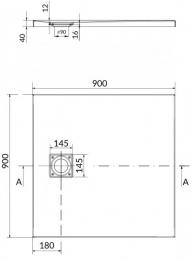 Піддон CERSANIT TAKO Slim із сифоном 90x90х4 S601-122: 4