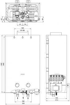 Газова колонка ZANUSSI GWH 10 Fonte Glass Fregio: 4