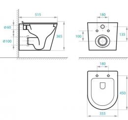Підвісний унітаз Koller Pool ORION  з сид. soft-close OR-0515-RQ3: 3