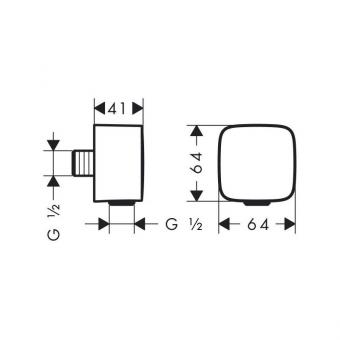 Шлангове підключення HANSGROHE Fixfit 26457000: 2